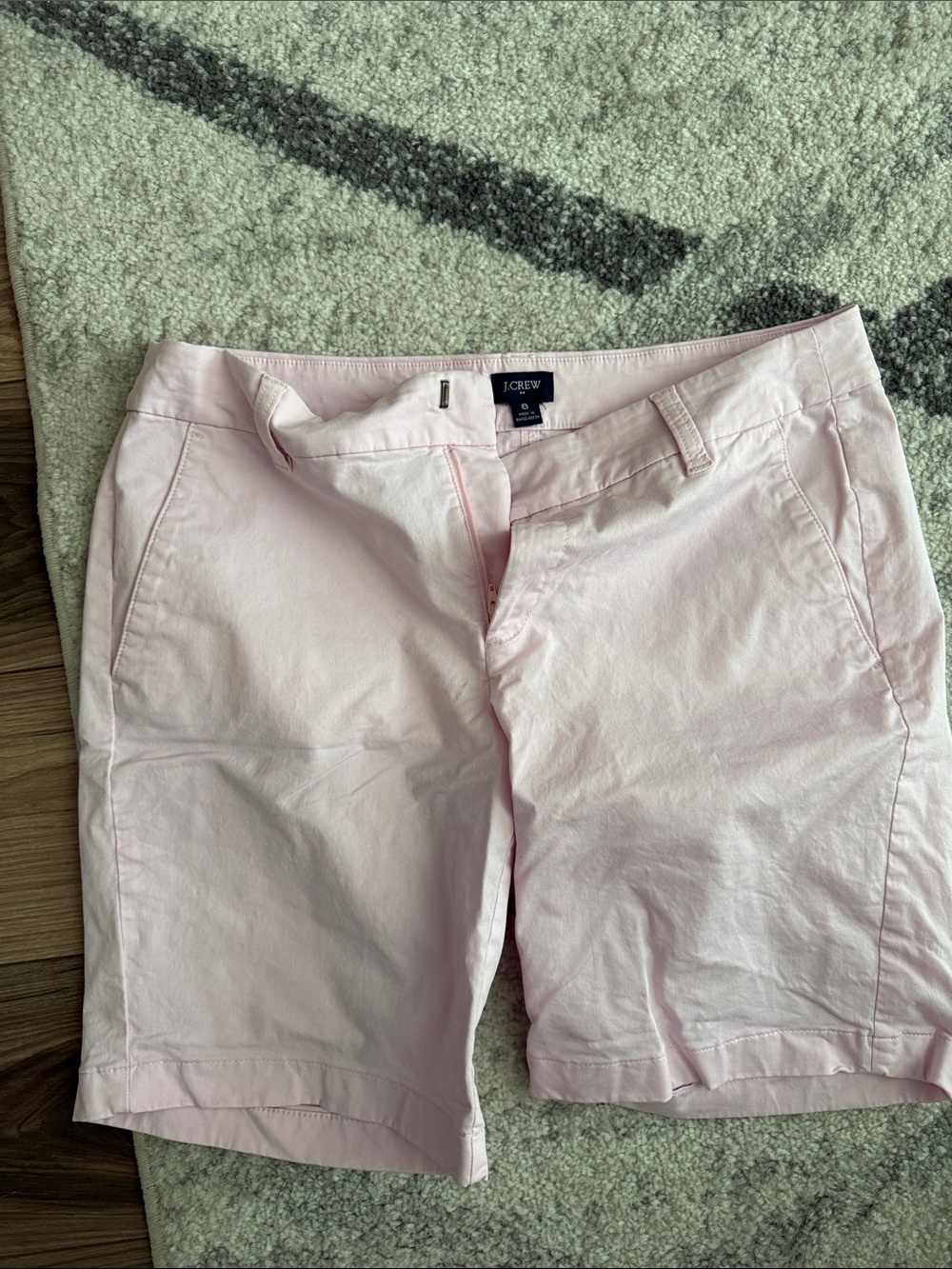 J. Crew Pale Pink Cotton Chino Bermuda Shorts